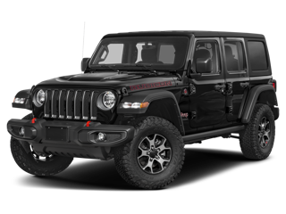 black 2023 jeep wrangler front left angle view