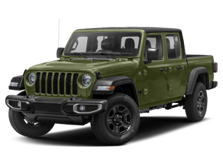 hunter green 2023 jeep gladiator front left angle view